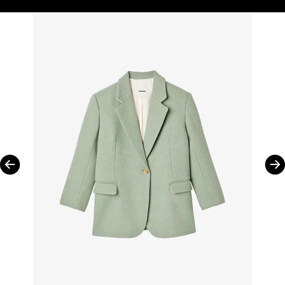 Sandro Paris Wool-Blend Blazer – Size FR 38 (US 6)